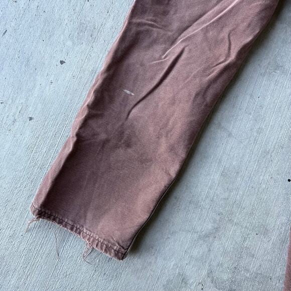 Vintage Y2K Carhartt brown B136 CHT double knee work wear carpenter pants - Picture 9 of 10